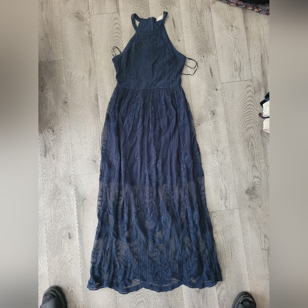 Altar'd state floor length blue maxi dress